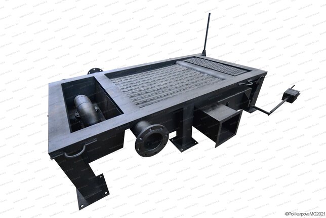 Топка с ручными поворотными колосниками котла КВм-0.5